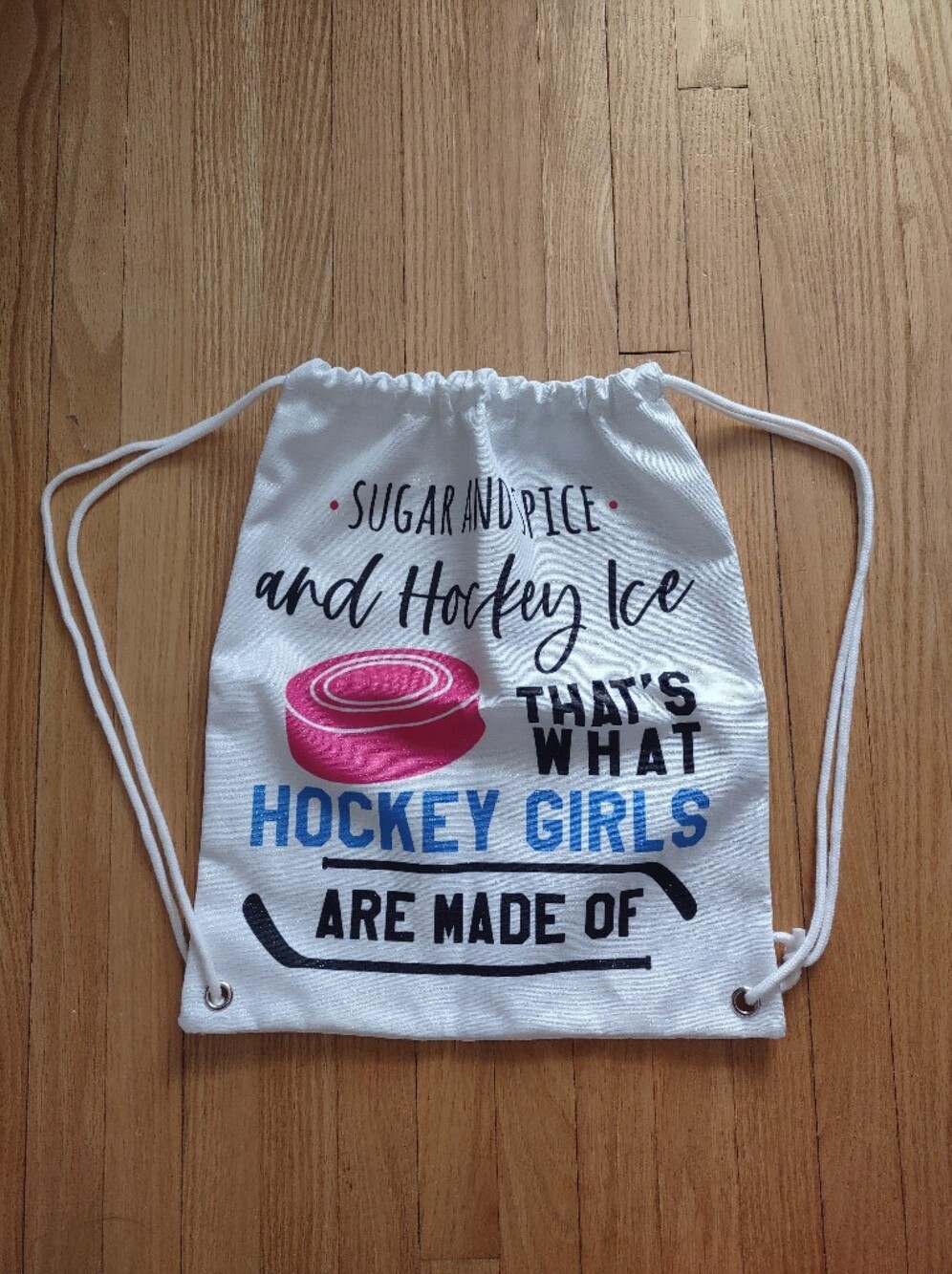 Sugar & Spice Hockey Girls Cinch Bag 🏒